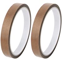 TOOHUI 2 Piezas Cinta de Teflón de Alta Temperatura- PTFE de Cristal Cinta Adhesiva- Fibra de Vidrio Cinta de Teflón…